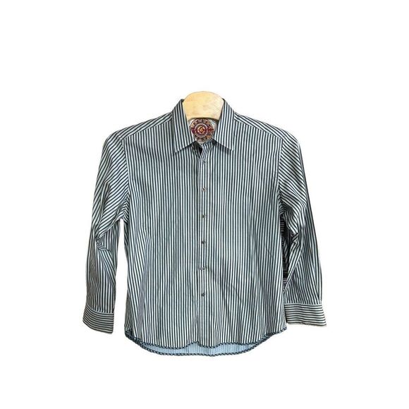 Robert Graham Extra Large (XL) Flip Cuff Striped Long Sleeve Shirt - Picture 1 of 8